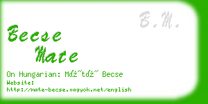 becse mate business card